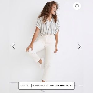 NWOT Madewell The Perfect Vintage Jean in Vintage Canvas Wash, Size 28